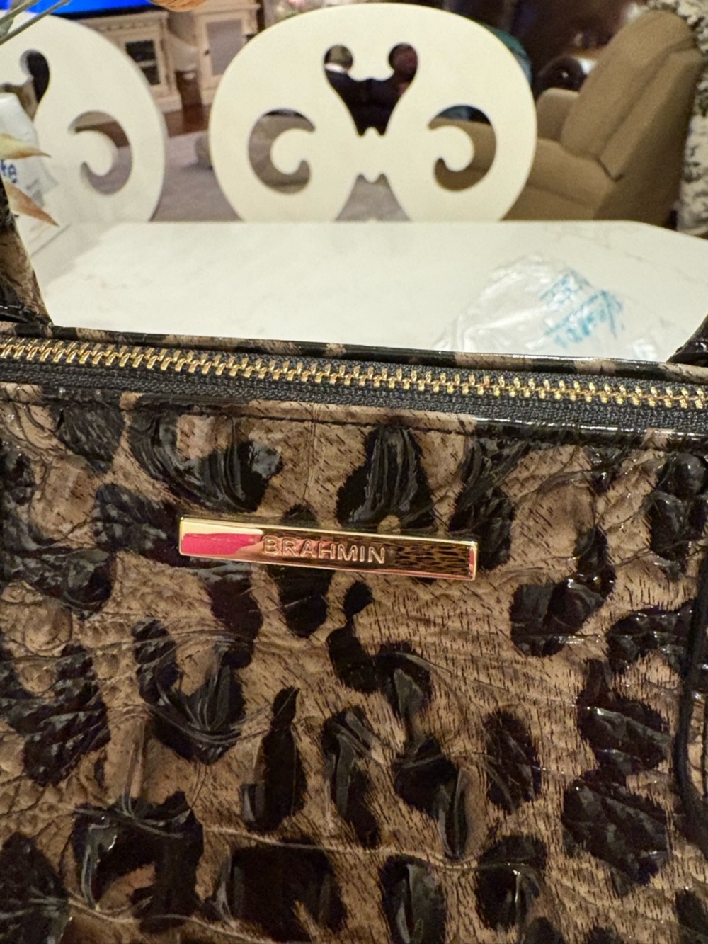 Brahmin Snow Leopard Caroline (like brand new) HTF - Picture 3 of 12